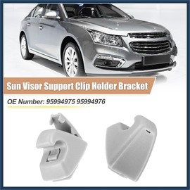 INFINAUTO 2pcs Sun Visor Support Clip Retainer Holder Retainer 95994975 Grey Stylish Design