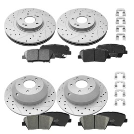 YxpBrake Front Rear Brake Disc Rotors & Ceramic Brake Pads Kit Fit for Hyundai Santa Fe Sport 2013 2014 2015 2016, Kia Sorento 2014 2015