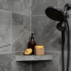 Palisade Vinyl Waterproof Corner Shower Shelf in Cracked Slate