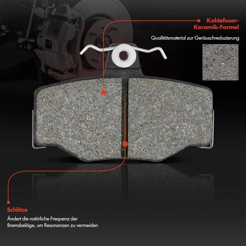 Frankberg 4x Brake Pad Set Compatible with Almera II N16