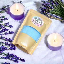 Natural Luxury Bath Salt for Complete Relax Sleep: Lavender and Majoram Infused Aromatherapy Potion for a Deep Body Relaxation 350g, Spa Experience for Bath & Body