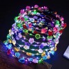 Lecute 5 Coronas Diademas Flores Luminosas Led Fiesta Boda Xv