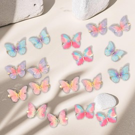 9 Pairs of Butterfly Hair Clips,Butterflyhair Accessories,Shiny Butterflyhair Clips for Women ＆ Girls,Cute Butterfly Hairclip,Y2K Hair Accessories