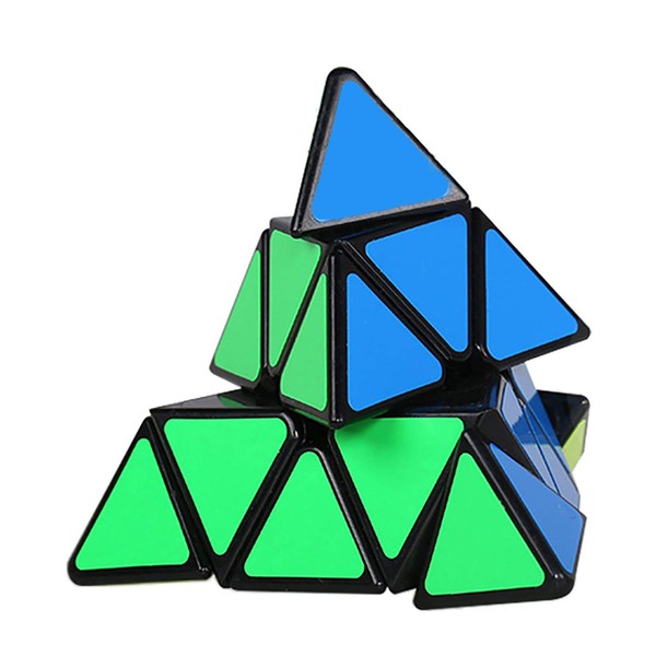 Pyramid Speed Cube 3X3X3 Pyramid Cube Pyramid Speed Cube 3x3 Triangle Cube Puzzle Triangle Magic Cube Puzzle for Kids Adults (Black Sticker)
