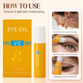 Lutein Eye Essence Oil - Sérum Antiarrugas con Rollerball de Luteína y VC, Reduce Ojeras e Hinchazón, Hidratante para Contorno de Ojos, Para Todo Tipo de Piel (2Pcs)
