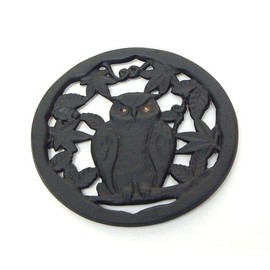 Southern 鉄器 Pot Holder Owl Size: Diameter 110 X Height 5 mm Weight: G