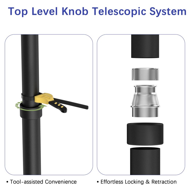 IOEN 20FT Telescoping Flag Pole Kit with Tire Mount &