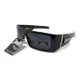 Hard Core Locs Cholo Gangster Square Rectangular Mad Dog Sunglasses Black