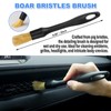 7PCS Car Detailing Brush Set, Ultra Soft Boars Hair Car