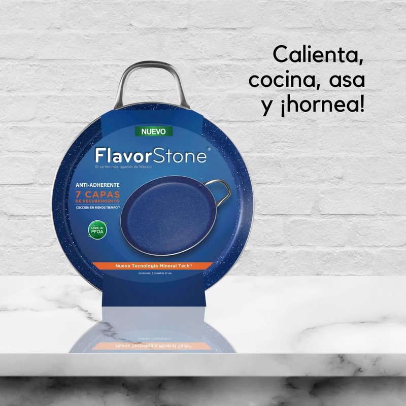 FLAVOSTONE Comal antiadherente 30 cm (Azul)