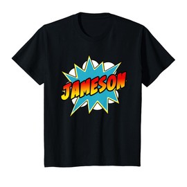 Kids Boys Jameson Comic Book Superhero Name T-Shirt