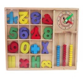 Wood Juego Didactico Madera Restas Abaco Numeros Sumas Pizarron