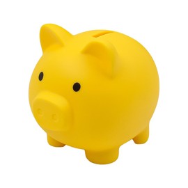 Sarini Cute Pig Piggy Bank,Coin Cash Money bank,Money Box,Fun Gift For And Adults (Yellow)