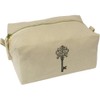 'Vintage Key' Canvas Wash Bag/Makeup Case (CS00043422)