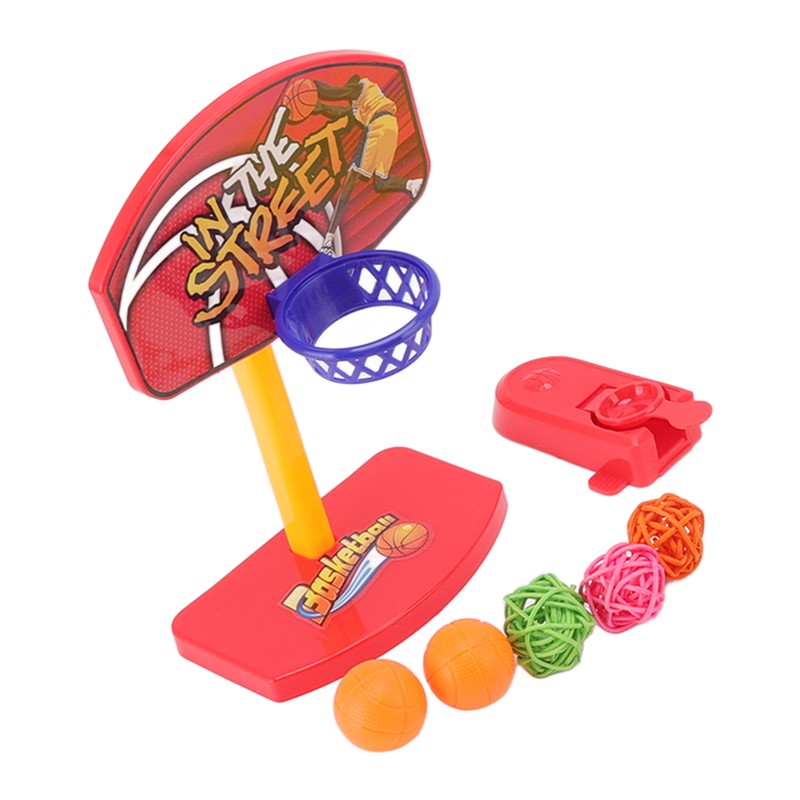 4pcs Bird Training Toys Interactive Fun Basketball Skateboard Trolley Parrot