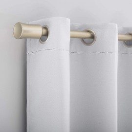 Sun Zero Riley White Blackout Curtain Panel 40 x 84 Thermal Noise Reduction