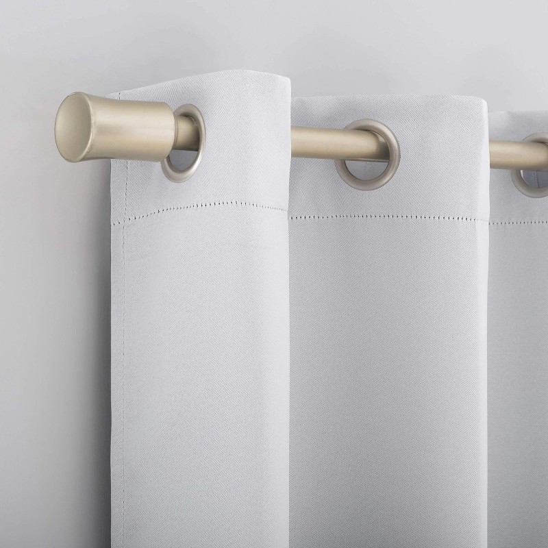 Sun Zero Riley White Blackout Curtain Panel 40 x 84