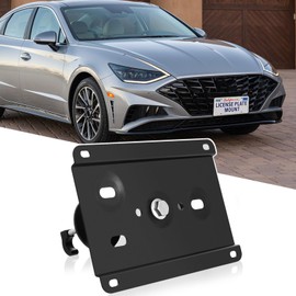 JIAHCN Front Grille No Drill License Plate Mount Bracket Holder Compatible with Hyundai Palisade, Santa Cruz, Santa Fe 4th gen TM, Tucson4th gen NX4, Tucson Plug-in Hybrid 4th gen NX4, Venue