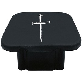 Trailer Hitch Tube Cover Plug Cap Compatible with Cross of Nails, Christian Religious Cross with Nails, Jesus Christ,Rubber Receiver Tube Hitch Plug,Trailer Hitch Cover
