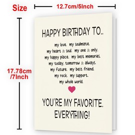 WowBefun Funny Birthday Card & Gifts for Men Husband Boyfriend Him, Happy Bday Card, Sweetheart Romantic Raunchy