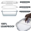 VERONES 30 Pieces Glass Meal Prep Containers Set, Stackable Food