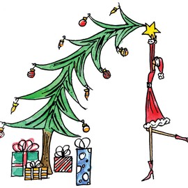 Penny Black Rubber Stamp 3.5"X3.75"-Christmas Topping