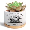 WSLCHOVE Teacher Appreciation Gifts, Ceramic Plant Pot for Succulent, Flower