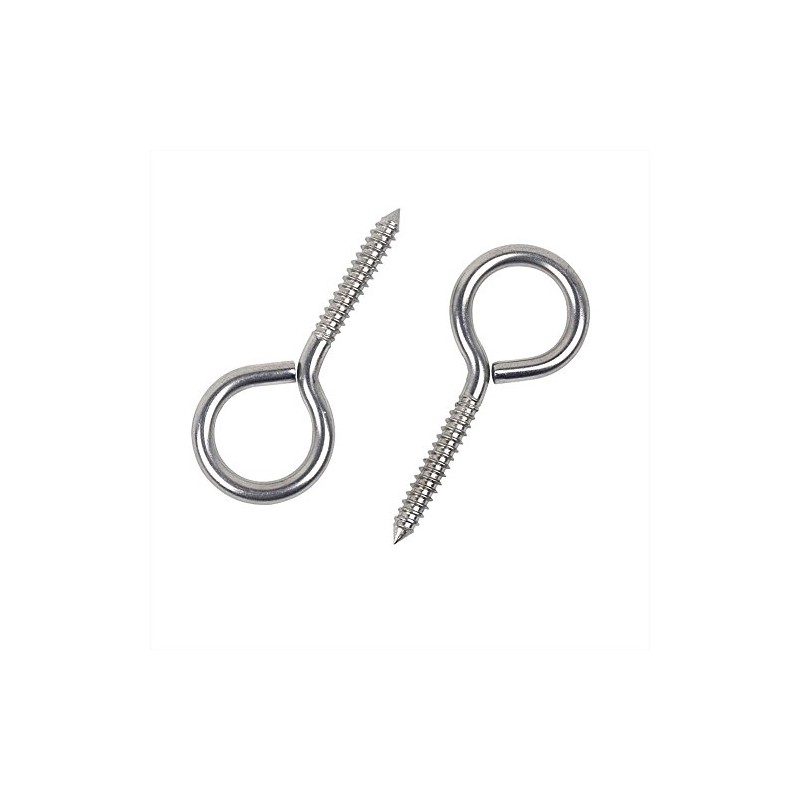 Gardeningwill 12Pcs Heavy Duty Stainless Steel Screw Eyes Pins Hanging