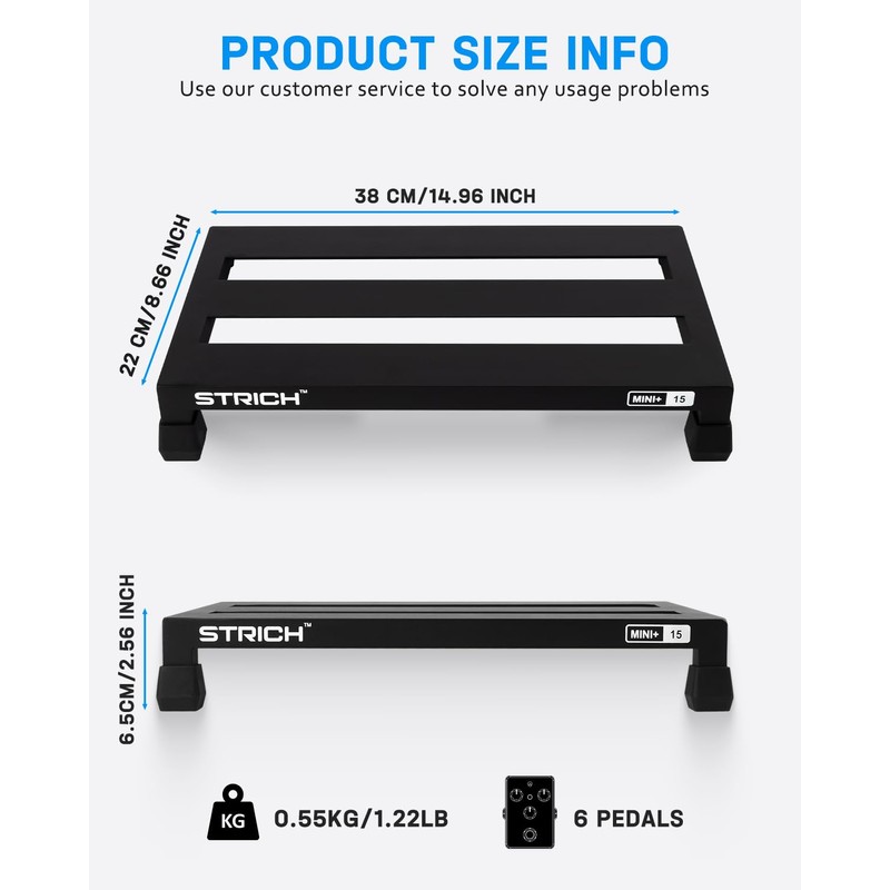 STRICH Guitar Pedal Board Aluminum Alloy 1.2lb Super Light Effect