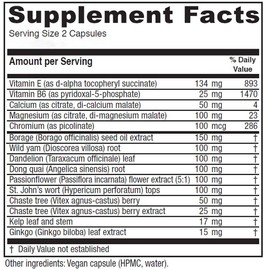 Vitanica Women's Phase I, Premenstrual Support, Vegan, 60 Capsules