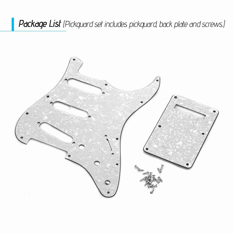 Electric Guitar Pickguard Set with Back Plate Screws Pick Guard
