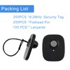 250Pcs 8.2Mhz RF Clothing Security Tags, EAS Mini Square Tag