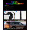 VANKUB 1PCS Car LED Ambient Lights, Car Triangle Window Solar-Powered