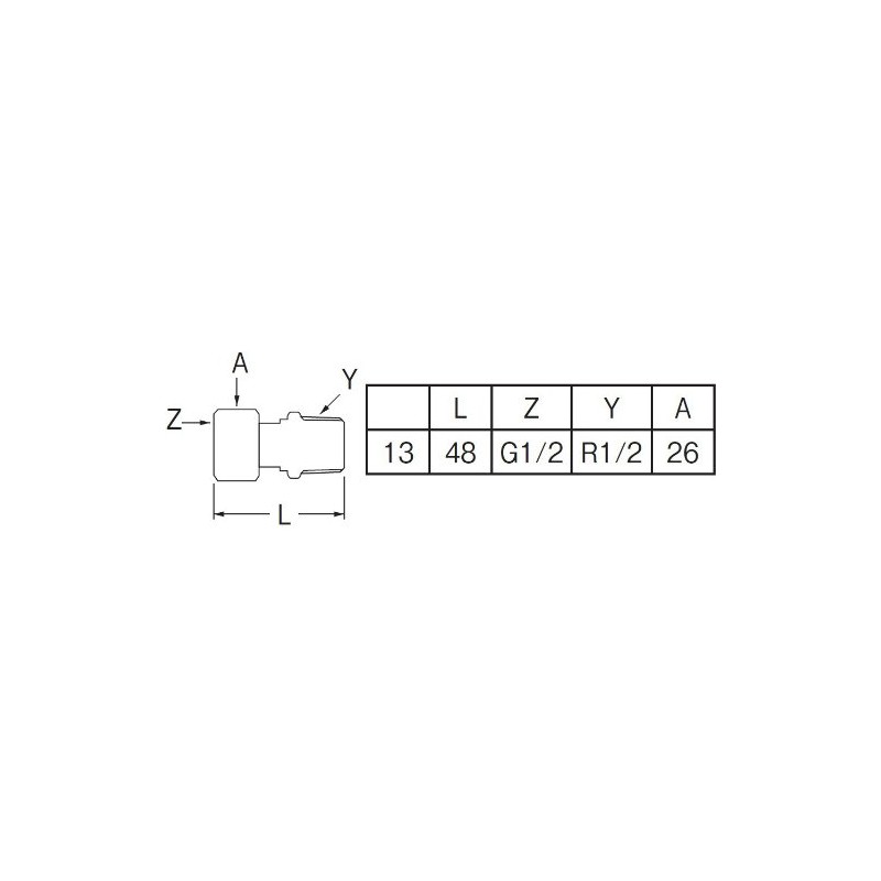 SANEI PT84-13 Plumbing Parts Adapter with Single Nut Rotary Sealing