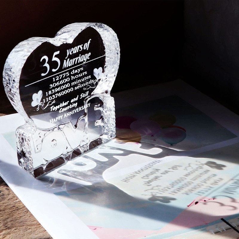 Romantic 35th Wedding Anniversary Gift, 35th Wedding Anniversary Gift, Crystal