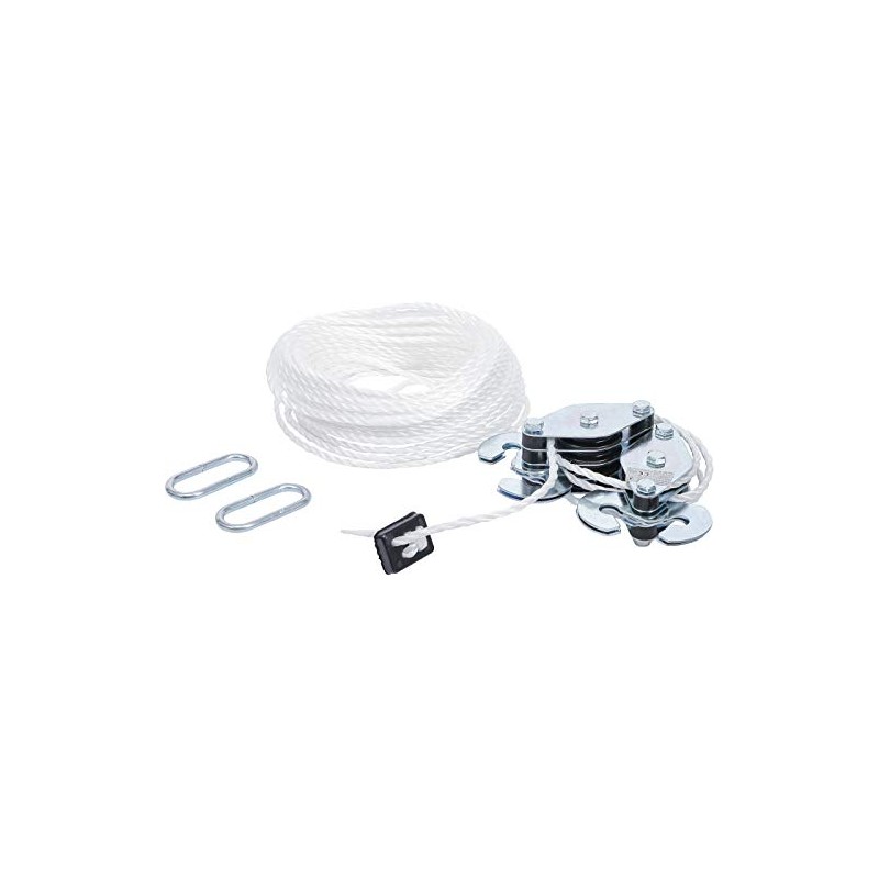 Kraftmann 59505 Pulley Block, Silver/White, 180 kg