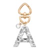 [PATIKIL] Alphabet Initial Letter Key Chain Cute Heart Criss Keychain