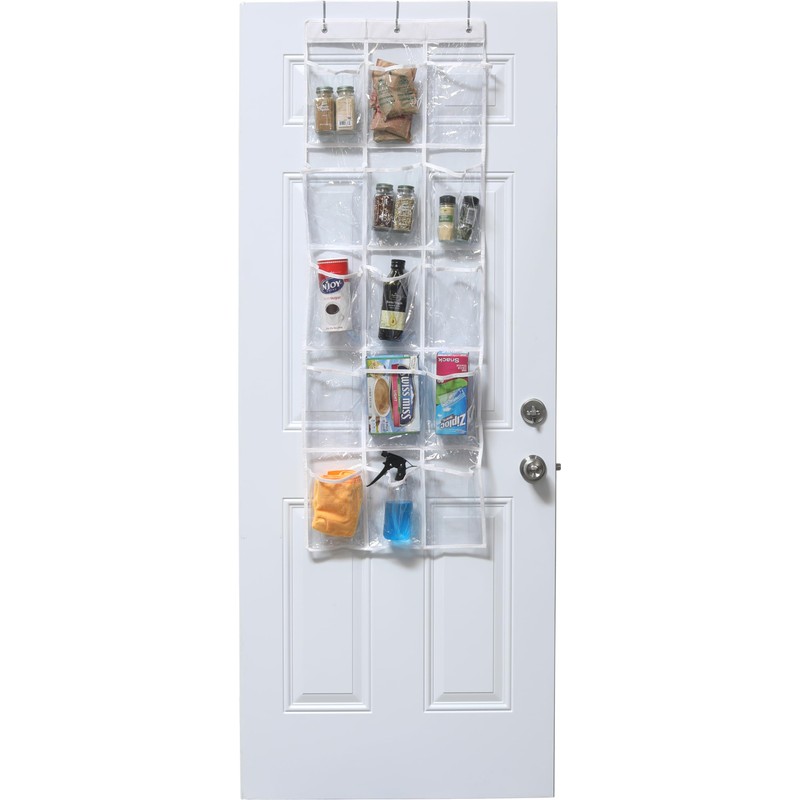 Simple Houseware 2-Pack Clear Over the Door Hanging Pantry Organizer