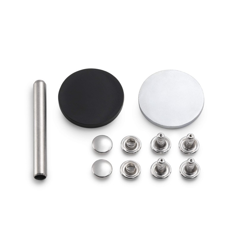 Prym 403150 Hollow Rivets Silver 3-4 mm Pack of 20