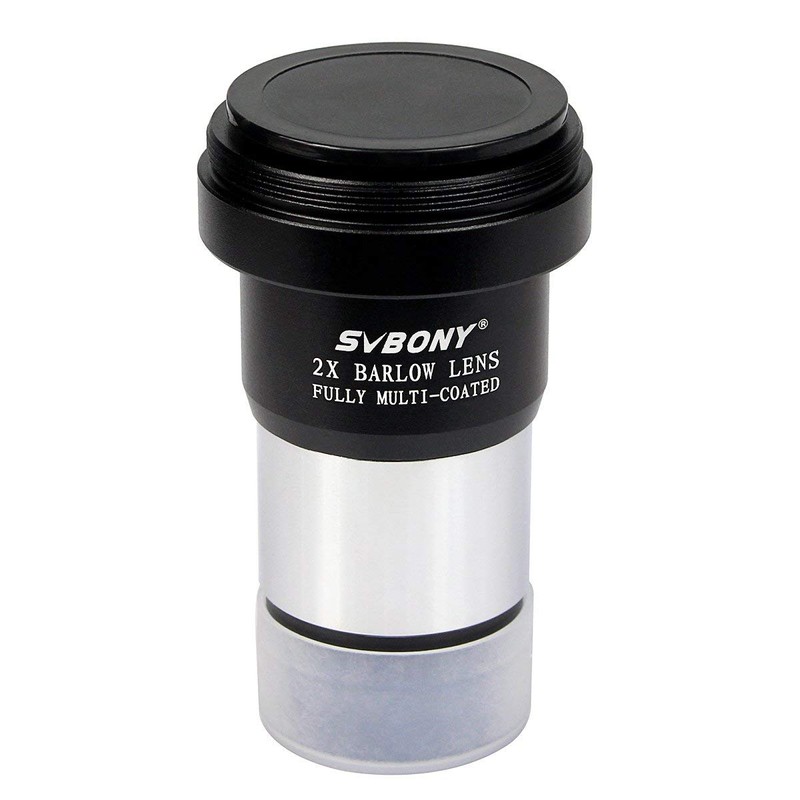SVBONY Barlow Lens 2X, 1.25 inch Barlow Lens with Multi