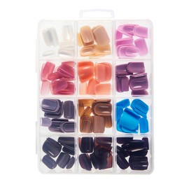 Fall Press on Nails Short Square, Belepack Acrylic Small Bulk Press on Fake Nails Short Set for Girls