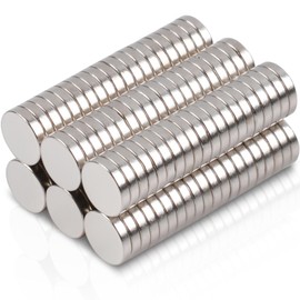 MIN CI Neodymium Magnets Small 5 x 1 mm, Pack of 120 Mini Magnets Strong Round Magnets Flat Magnets for Magnetic Board Fridge Magnet Whiteboard Photo Card Schedule Office
