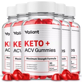 Valiant Keto ACV Gummies, Max Strength,  Valient Keto Supplement  (5 Pack)