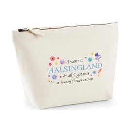 Hippowarehouse I Went to Halsingland and All i got was a lousey Flower Crown Printed Make up Cosmetic wash Bag 18x19x9cm