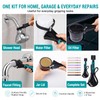 XUNTUI 2-Pack Adjustable Rubber Strap Wrench Set, 4" & 6",