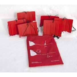 SwissPiranha SwissPiranha SSA 18062001 Tent Pegs Snow and Sand Anchor Set of 6 Including Pack Bag Red XL