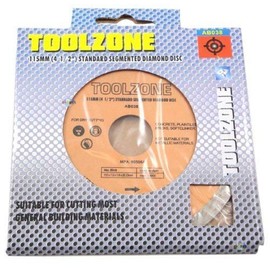 Toolzone 115mm (4-1/2") Segmented Diamond Cutting Angle Grinder Disc