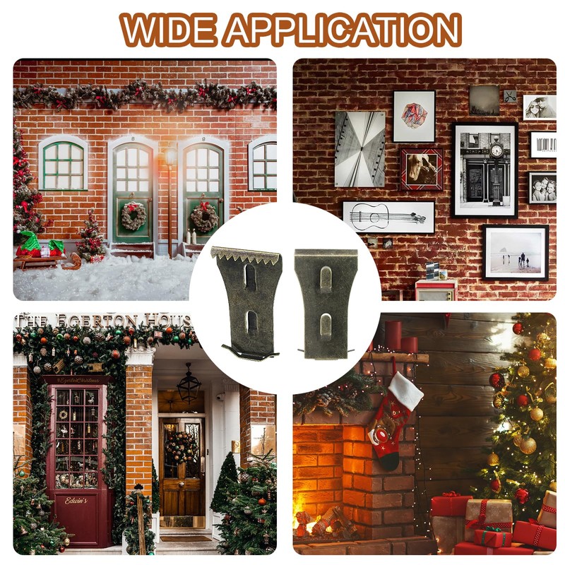 Biaungdo 8 Pcs Brick Wall Clips, Steel Brick Hook Clips,