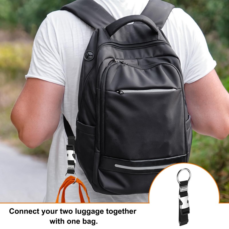 sourcing map Luggage Straps Jacket Clips Strap Nylon Adjustable Suitcase