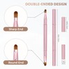 Unaone 2 Pack Lip Brush for Lipstick, Dual-Ended Lip Makeup
